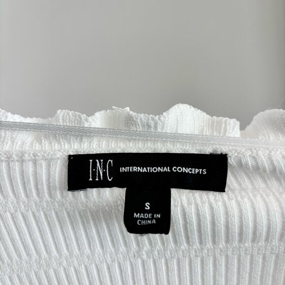INC International Concepts Ruffle Trim Knit Cardigan 3/4 Sleeves Size Small - Picture 2 of 8